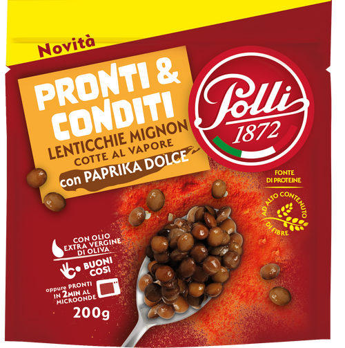 Lenticchie cotte al vapore alla paprika - 200 g