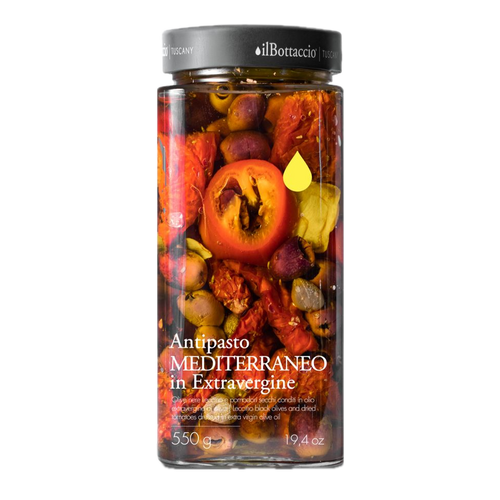 Olive Leccino e pomodori secchi in olio EVO - 550 g