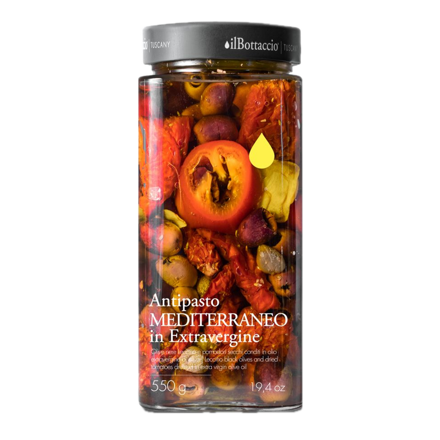Olive Leccino e pomodori secchi in olio EVO - 550 g