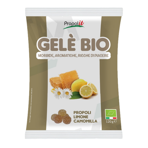 Caramelle gelée bio gusto propoli, limone e camomilla - 120 g