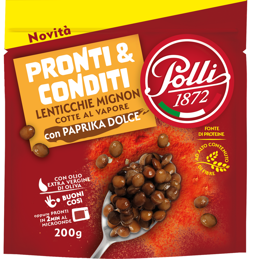 Lenticchie cotte al vapore alla paprika - 200 g