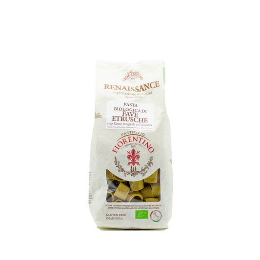 Calamarata di fave etrusche con riso rosso e curcuma BIO - 250 gr