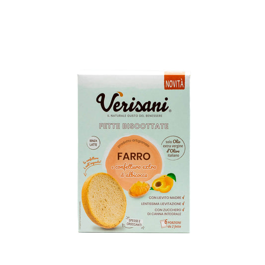 Fette biscottate al farro e confettura extra di albicocca - 200gr