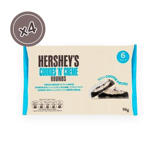 Cookies'n'Cream Rounds biscotti al cioccolato bianco - 96grx4