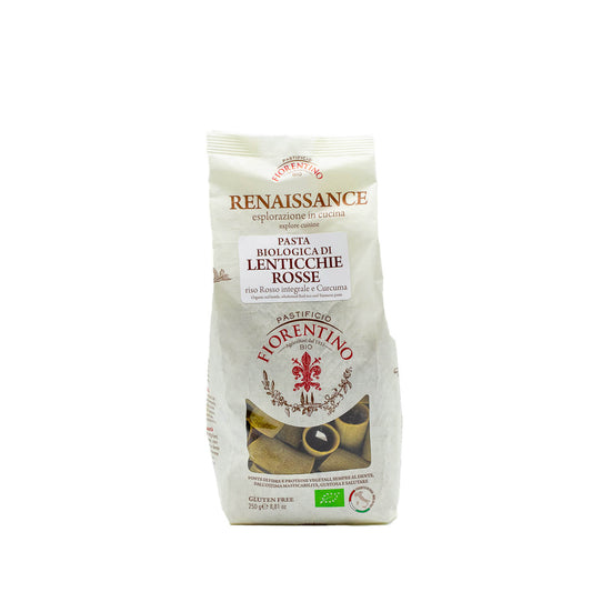 Paccheri di lenticchie rosse con riso rosso e curcuma BIO - 250gr