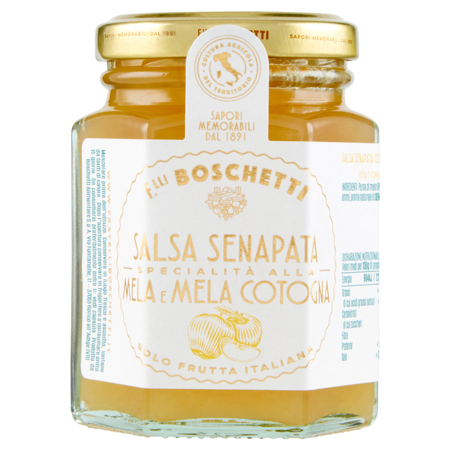Salsa senapata di mele e mela cotogna F.lli Boschetti, vaso da 130 g